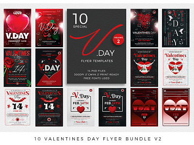 10 Valentines Day Flyer Bundle V2