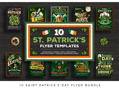 10 Saint Patricks Day Flyer Bundle