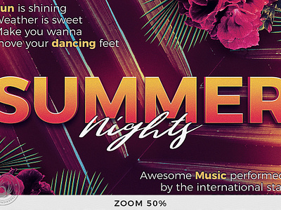 Summer Nights Flyer Template by Lionel Laboureur for Thats Design Store ...