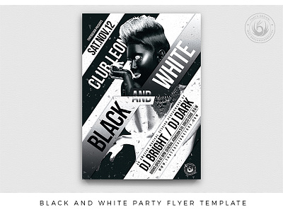 Black and White Party Flyer Template