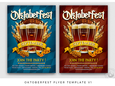 Oktoberfest Flyer Template V1 bar bavaria beer brew brewery club festival festivals flyer template german germany oktoberfest party party flyer party poster photoshop print psd psd design pub