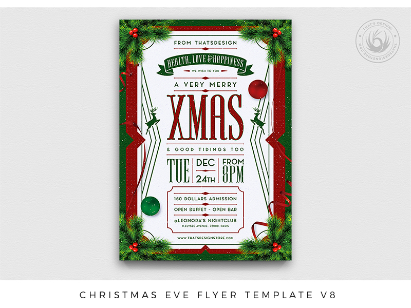 Christmas Eve Flyer Template V8 by Lionel Laboureur on Dribbble