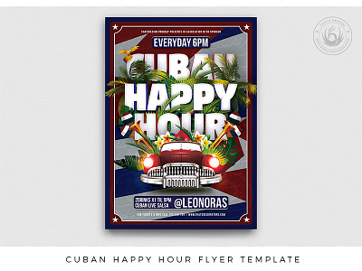 Cuban Happy Hour Flyer Template