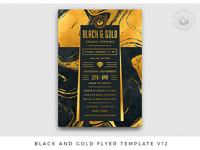 Black and Gold Flyer Template V12