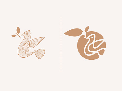 Bird Logo Design agriculture animal animal logo bird bird logo birds branding creative fruit fruit logo icon identity logodesign mark nature portfolio simple logo symbol