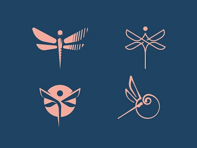 Dragonfly Logo Collection animal animal logo brand branding creative creative logo dainogo design dragon fly dragonfly illustration logo logo design logo for sale logos mark nature portfolio simple logo symbol