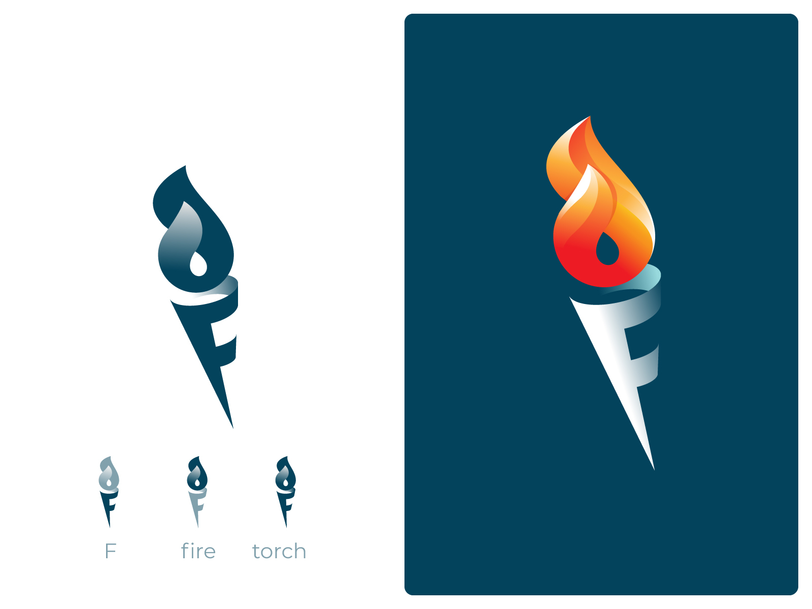 flaming torch logo