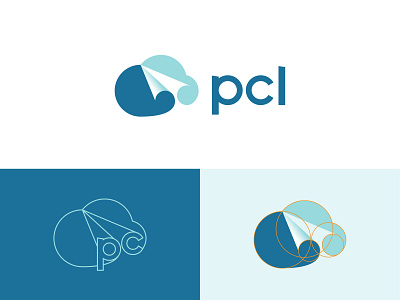 PCL - Cloud & Paper Plane Logo art branding cloud cloud logo creative logo logo logo design mark modern logo negative space paper plane symbol