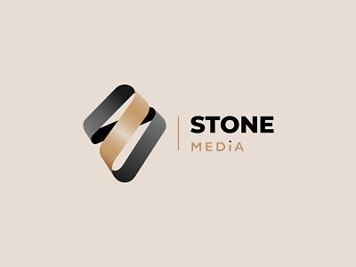 Stone Media Logo branding creative creative logo film gradient logo logo logo design mark media modern logo stone stone logo symbol