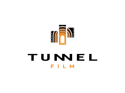 Tunnel Film Logo Design art branding creative logo dainogo film film logo logo logo design mark media modern logo symbol tunnel