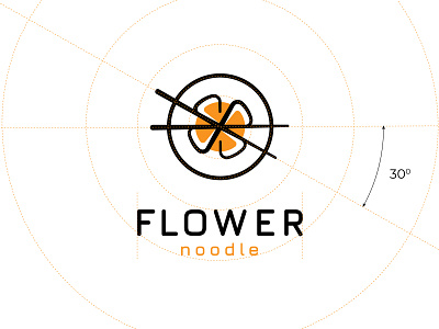 Flower Noodle Logo and Grid