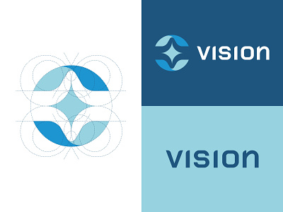 Vision Logo Design - Logo grid and pattern branding design golden ratio grid guideline identity logo logo design logo grid mark pattern symbol