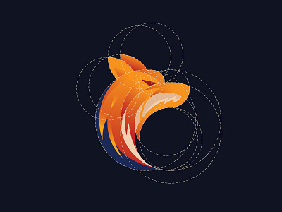 Fox Logo Design with Golden Ratio