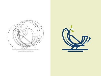 Bird Logo bird brand branding concept golden ratio grids guidelines manual identity logo logo design monogram