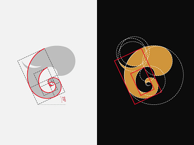 Elephant Logo with Golden Ratio