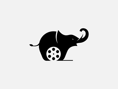 white Elephant mascot logo by fare_touch on Dribbble