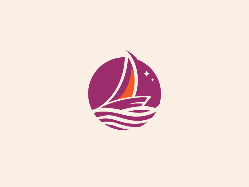 Sea and Sailing Logo sea ocean logo mark travel sailing ship boat logo design symbol