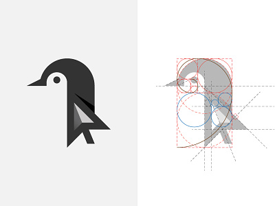 Penguin Logo and Golden Ratio Grids