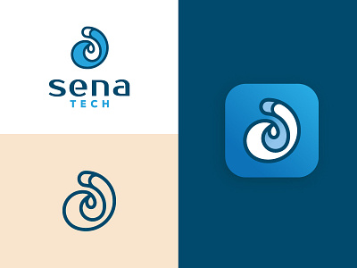 Sena Tech Logo creative logo design mark monograms s logo symbol tech tech logo technologies