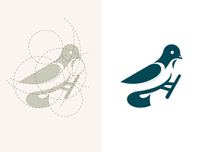 Bird logo and golden ratio