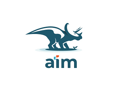 AIM Logo - Dinosaur logo design animal animal logo branding dinosaur dinosaurus logo logo design symbol