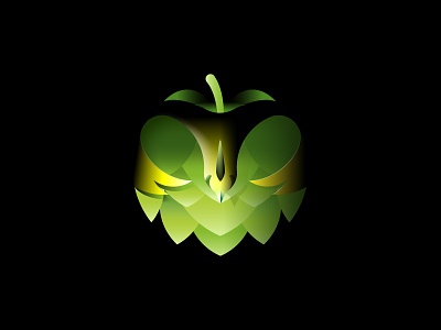 Bird & Hops flower Logo
