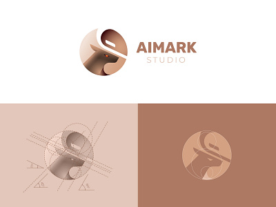 AIMARK - Deer logo and golden ratio grid