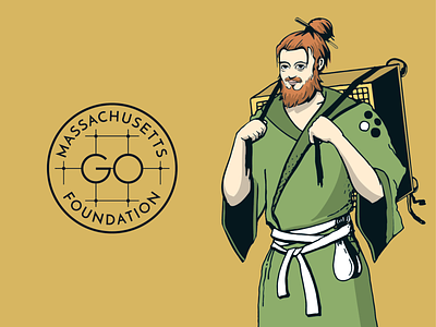 Massachusetts Go Foundation boston branding character emblem go go-game illustration logo manga