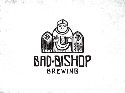 Logo proposal bad bishop brew brewing chess handcraft