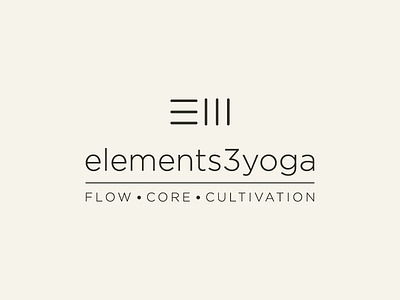 E3 3 element elements logo minimalism yoga