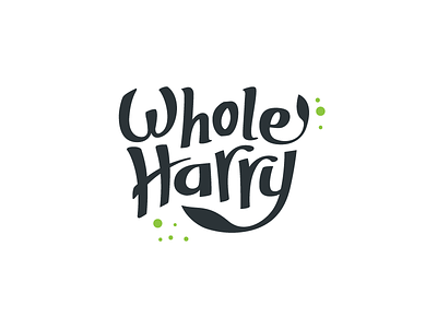 Logo concept for healthy whole food brand custom typography hand lettering logo natural organic playful