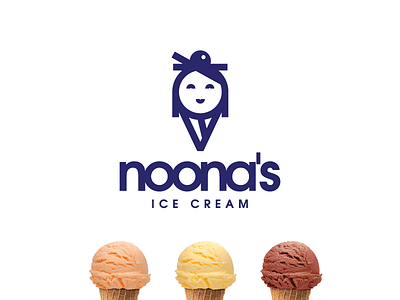 Logo concept for Korean ice cream craft ice cream iconic korean logo minimalist simple