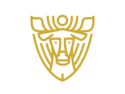 Elk elk emblem line logo outdoors shield sun