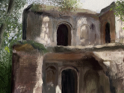Old heritage painting study