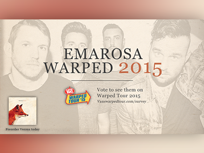 Emarosa - Warped Tour '15 advertising band emarosa music twitter