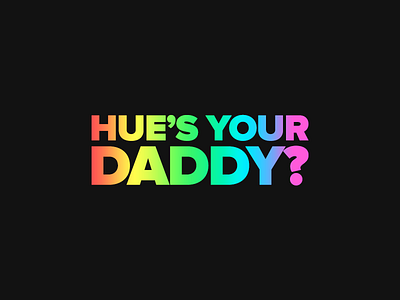 Fun with Hues flat font gradient hue poster rainbow