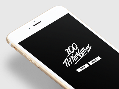 100 Thieves: App Concept app apparel call of duty clothing gaming merch minimal nadeshot shopping simple video games