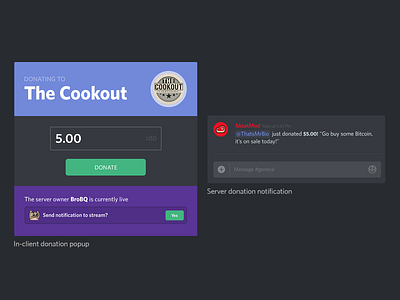Discord Donations clean ui concept daily ui design discord donation gaming gaming website livestream photoshop popup streaming twitch twitch streamer video games