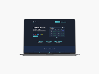 Arsenal Homepage analytics analytics chart analytics dashboard clean ui daily ui esports flat flat design gaming gaming website hero image livestream livestreaming photoshop product page twitch twitch stream twitch.tv ui video games