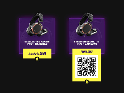Twitch Giveaway Extension concept daily ui design flat gaming giveaway headset livestream livestreaming photoshop qr code simple steelseries stream streaming twitch twitch.tv ui video games