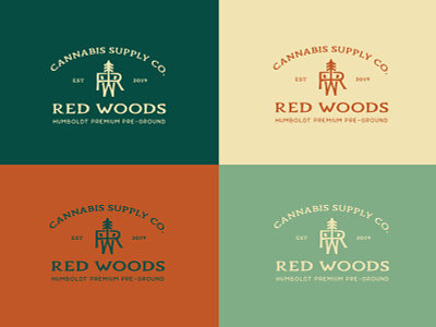 Red Woods Cannabis Lockup brandidentity branding cannabis branding cannabis logo cannabis packaging forest graphicdesign illustration label packaging logo design package design