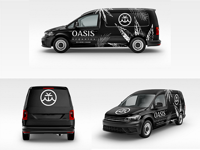 Oasis Cannabis Van Wrap brandidentity branding cannabis branding cannabis logo car wrap design illustration