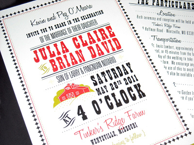 O'Meara Wedding design illustration invitations typography vector