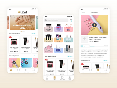 Nail Products App app app design manicure nail nail products ui ui design ui ux