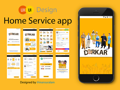 Home Service app app design logo ui ux