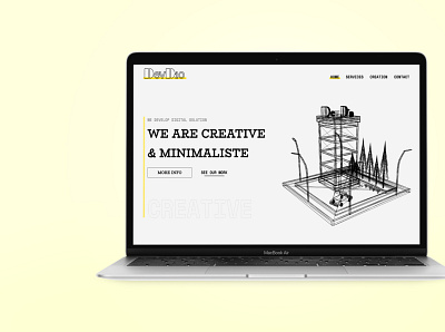 DevDio Website business design minimalist rework vector website design