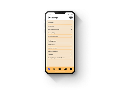 Settings page for an iOS app I created.