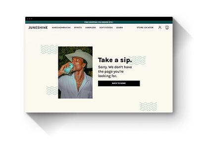 JUNESHINE 404 Page brand identity branding dailyui ui