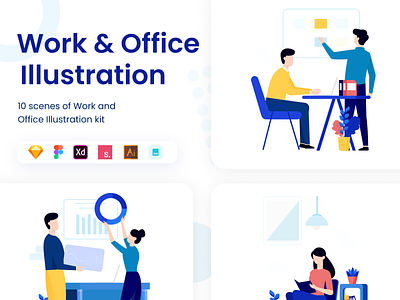 Work and Office Illustration Kit