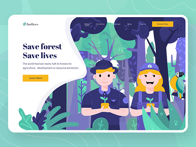 Forlives - Header Illustration Save Forest Website